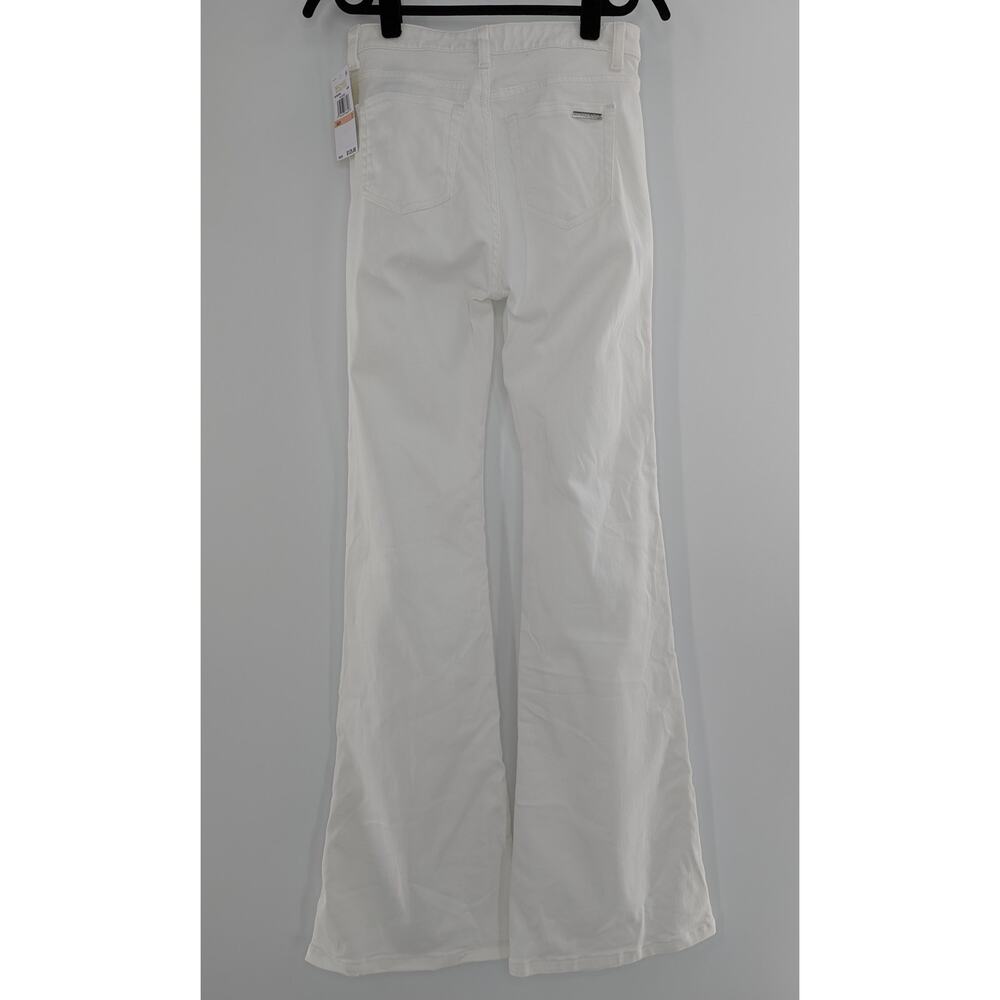 Michael Kors White Selma Button Hem Bootcut Jeans - Picture 4 of 10
